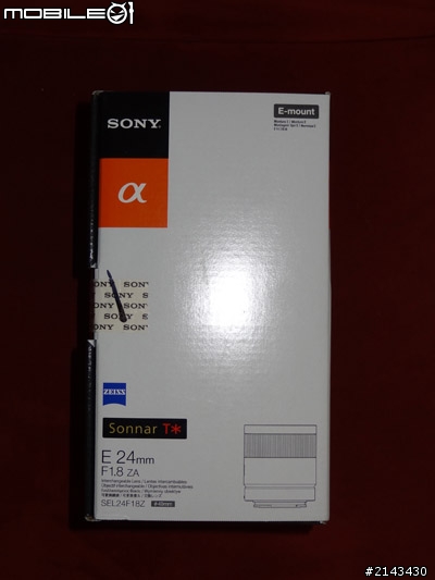 Sony Carl Zeiss Sonnar T* E 24mm F1.8 ZA 超簡單開箱