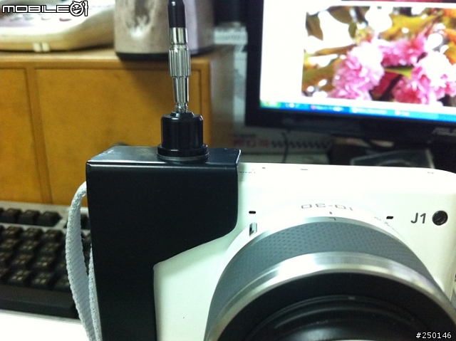 Nikon j1 自製快門線基座