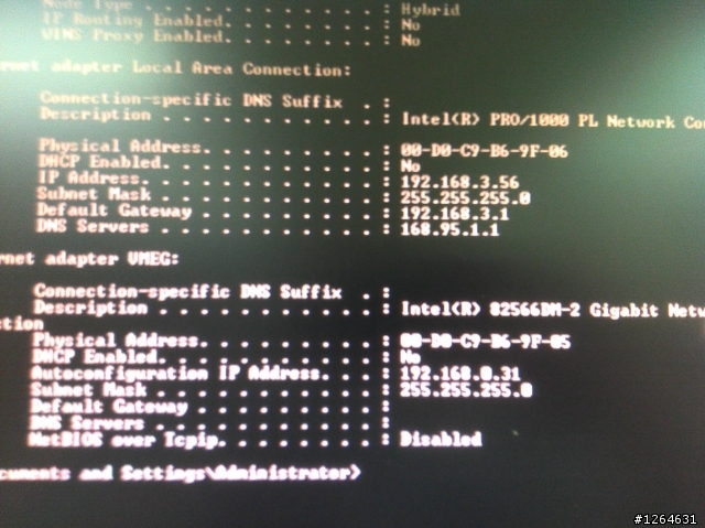 關於雙網卡無法PING到主機問題請教~已解決~
