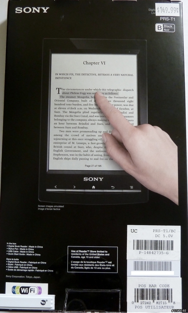 [簡單開箱] Sony Reader Wi-Fi PRS-T1