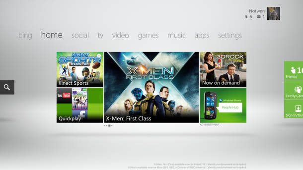 [外電消息] Xbox Live Dashboard更新 著重電視娛樂內容