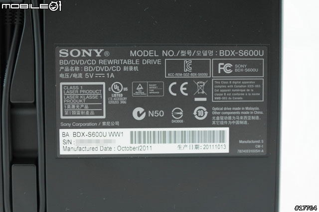 『Z226最佳搭擋』Sony BDX-S600U 新型藍光外接燒錄機