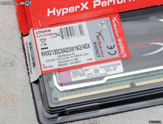 更新：分享DDR3-2133快感：Kingston HyperX H2O水冷式記憶體配Z68MA-D2H-B3小板