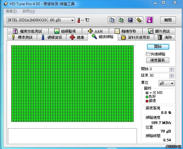INTEL SSD 80G 出現"重新分配磁區計數"?!