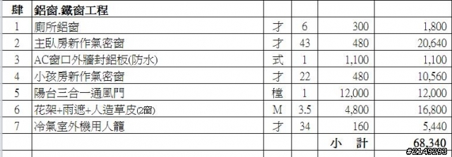 冷氣、裝潢估價單問題