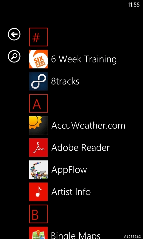 Windows Phone 多圖教學：app列表、聯絡人列表、音樂列表等列表篇。