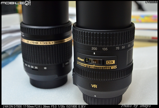 兩款旅遊鏡的比較：Nikon 18-200 VRII 與 Tamron 18-270 B008