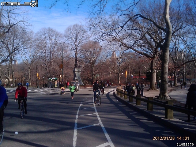 回紐約過年騎車(2)......寒冷中前進.....中央公園(central park)之美!