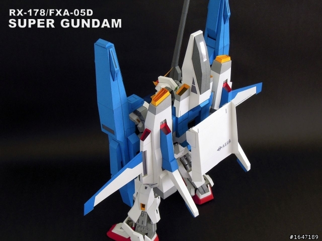 RX-178/FXA-05D SUPER GUNDAM 紙模型完成
