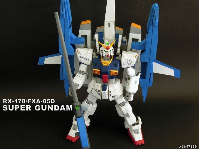 RX-178/FXA-05D SUPER GUNDAM 紙模型完成