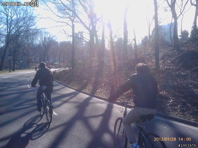 回紐約過年騎車(2)......寒冷中前進.....中央公園(central park)之美!