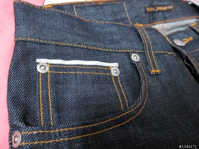 [特別記念版] Nudie Grim Tim Open Dry Selvedge 白赤耳
