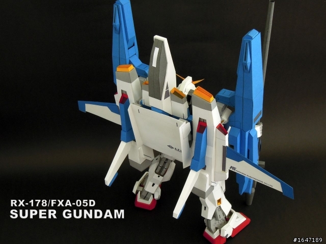 RX-178/FXA-05D SUPER GUNDAM 紙模型完成