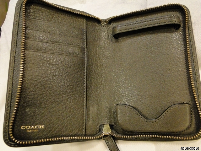 Coach iPhone 皮革保護套夾