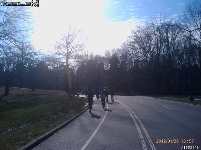 回紐約過年騎車(2)......寒冷中前進.....中央公園(central park)之美!