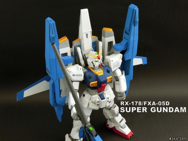 RX-178/FXA-05D SUPER GUNDAM 紙模型完成