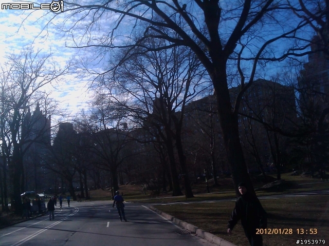 回紐約過年騎車(2)......寒冷中前進.....中央公園(central park)之美!