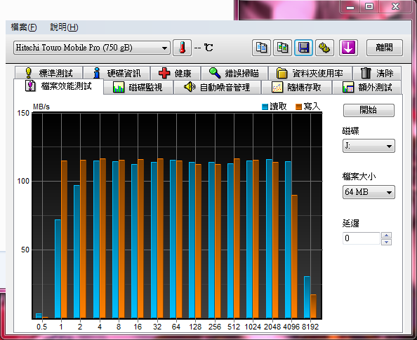 [測試]Hitachi 750GB 2.5吋 Touro 7200轉 USB3.0外接式硬碟