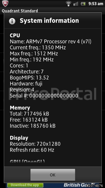 [情報]Sony Ericsson LT26i ‘Nozomi’ 正面和側面最新實機照 & BENCHMARK跑分
