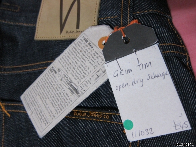 [特別記念版] Nudie Grim Tim Open Dry Selvedge 白赤耳