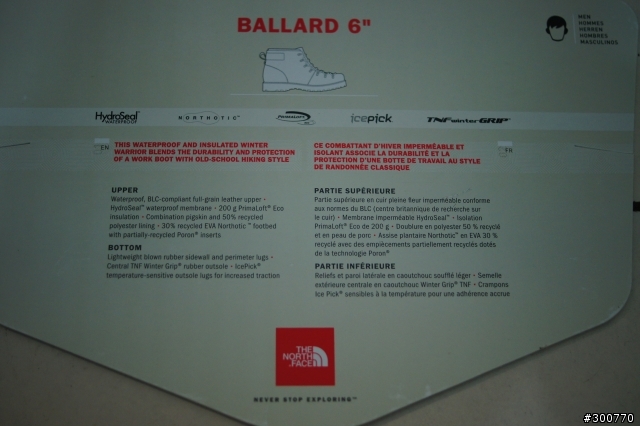 [分享] The North Face (TNF) BALLARD 6" BOOT