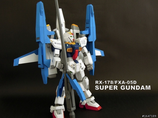 RX-178/FXA-05D SUPER GUNDAM 紙模型完成