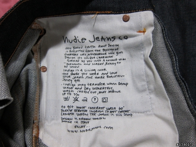 [特別記念版] Nudie Grim Tim Open Dry Selvedge 白赤耳
