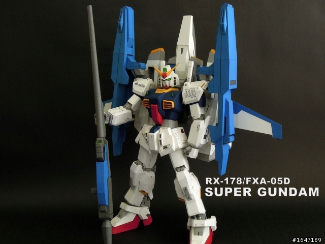 RX-178/FXA-05D SUPER GUNDAM 紙模型完成