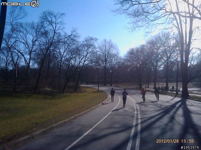 回紐約過年騎車(2)......寒冷中前進.....中央公園(central park)之美!