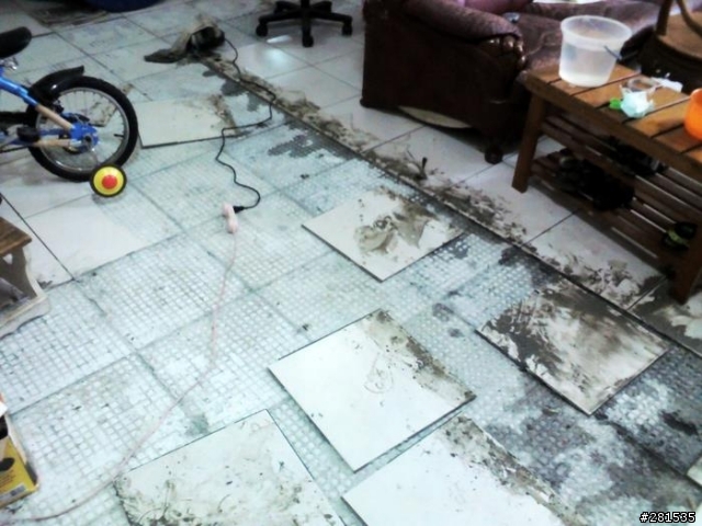 [DIY] 磁磚爆裂之情非得已累死人- 貼磁磚、鋪木地板。