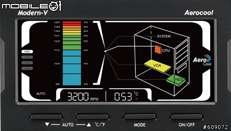 關於搭配機殼外觀的 AEROCOOL Modern-V 溫度顯示面板....>