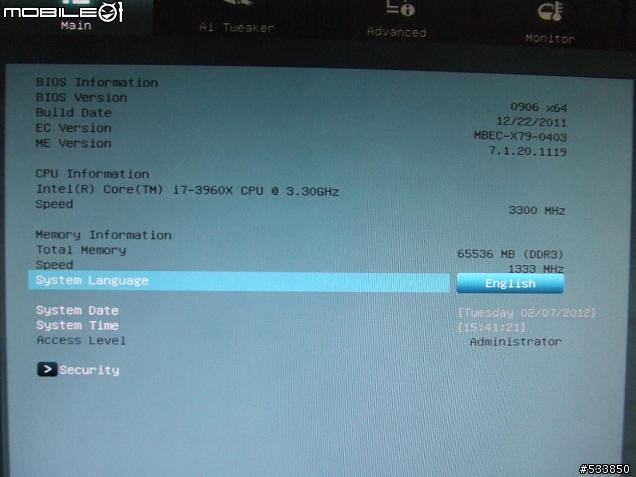 正創見單條8G記憶體"TS1GLK64V3H"上INTEL X79共64G測試