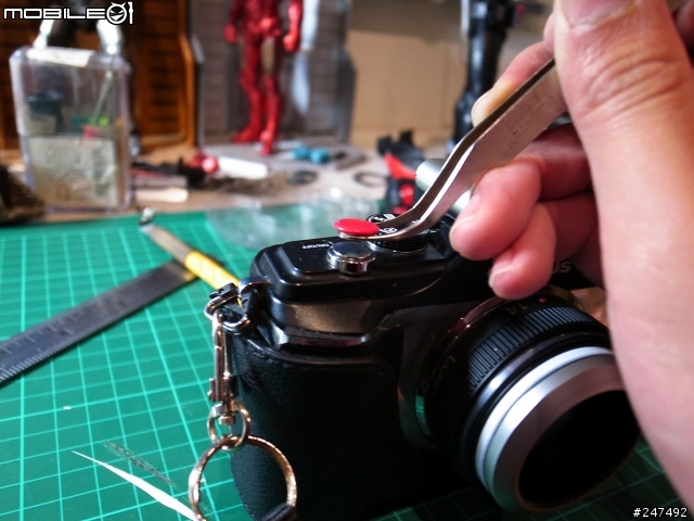 DIY紅頭快門按鈕製作 E-PL2