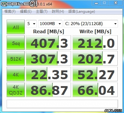 剛入手的intel 510 120g 開箱測試