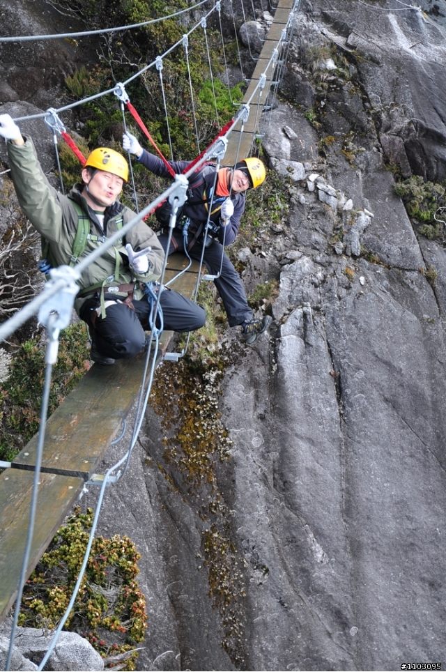 [神山-沙巴] 神山加碼極限攀岩Via Ferrata-Low's Peak Circuit 差點回不來了20120228