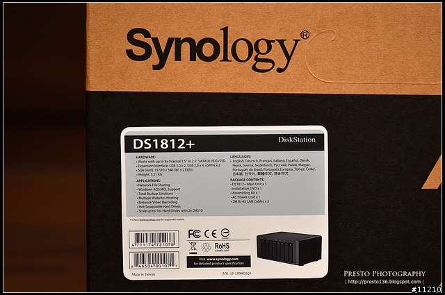 【分享】Synology DS1812+ NAS 簡單開箱（DSM 4.0-2219更新）