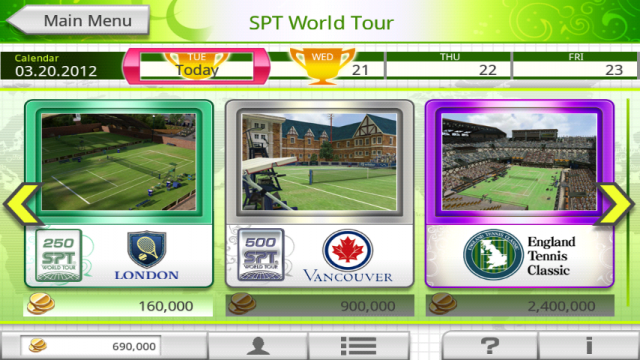 Virtua Tennis™ Challenge 完美支援搖桿的網球遊戲
