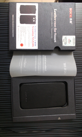 [開箱]HOCO真皮下掀皮套  HTC Sensation XL (G21)