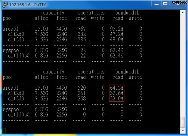 網路傳輸測試  測試五：ZFS 二回戰