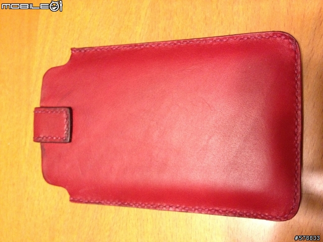 純手縫棗紅色iphone4s皮套
