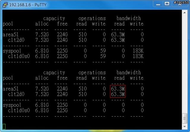 網路傳輸測試  測試五：ZFS 二回戰
