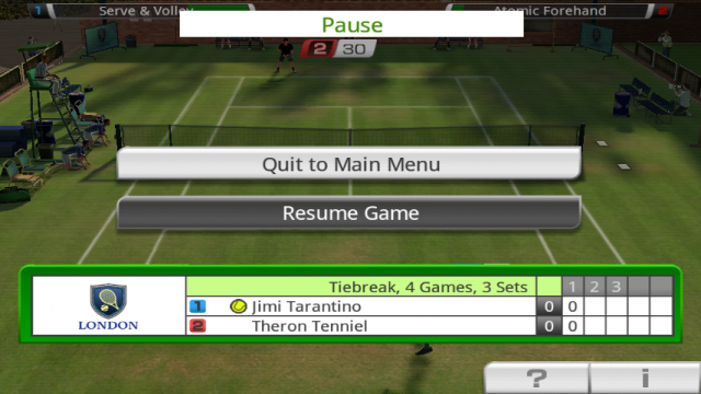 Virtua Tennis™ Challenge 完美支援搖桿的網球遊戲