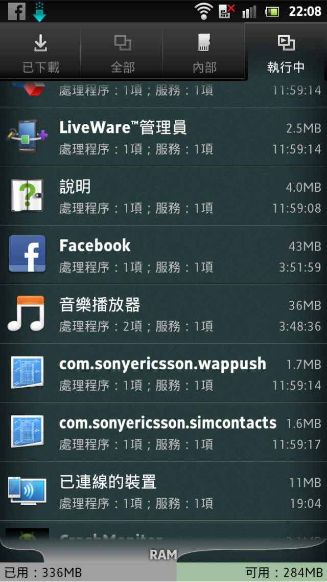 (有圖)耗電量太兇了 Xperia S正在運作的服務有哪些可以關呢?