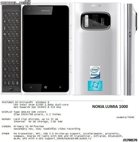 Lumia 1000概念圖分享