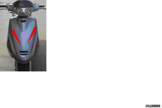 YAMAHA風光125 機車協尋 特徵三角反光貼紙 前側都有