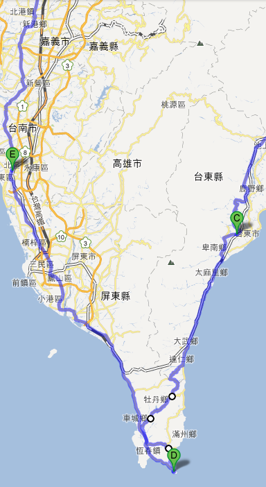 五天四夜環島路線請益（已修改完成）