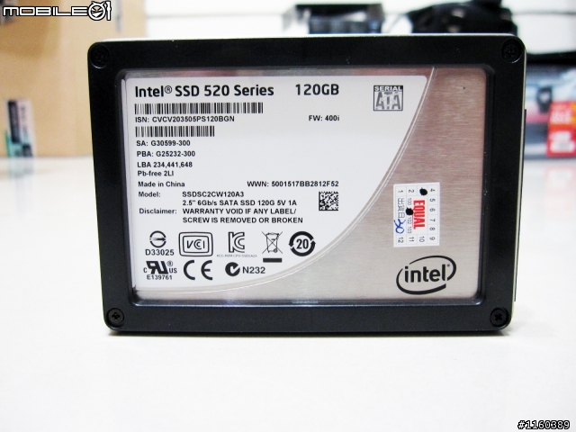 [遲來的開箱]補充SATA3線 + 創見-PDC3 (USB3.0+SATA-III擴充卡) + Intel SSD 520 120GB