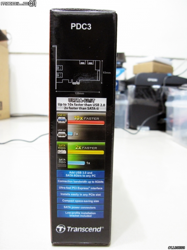 [遲來的開箱]補充SATA3線 + 創見-PDC3 (USB3.0+SATA-III擴充卡) + Intel SSD 520 120GB