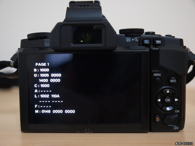 OM-D(E-M5)的工程模式
