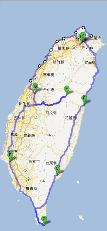 五天四夜環島路線請益（已修改完成）